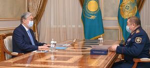 Касым-Жомарт Токаев заслушал отчет министра внутренних дел Ерлана Тургумбаева