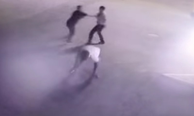 Стоп-кадр с видеокамеры, установленной на здании бизнес-центра “Арай-Плаза”.