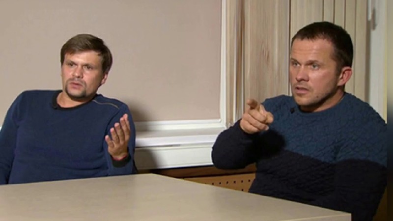 Подозреваемые в отравлении СКРИПАЛЕЙ Александр ПЕТРОВ и Руслан БОШИРОВ.