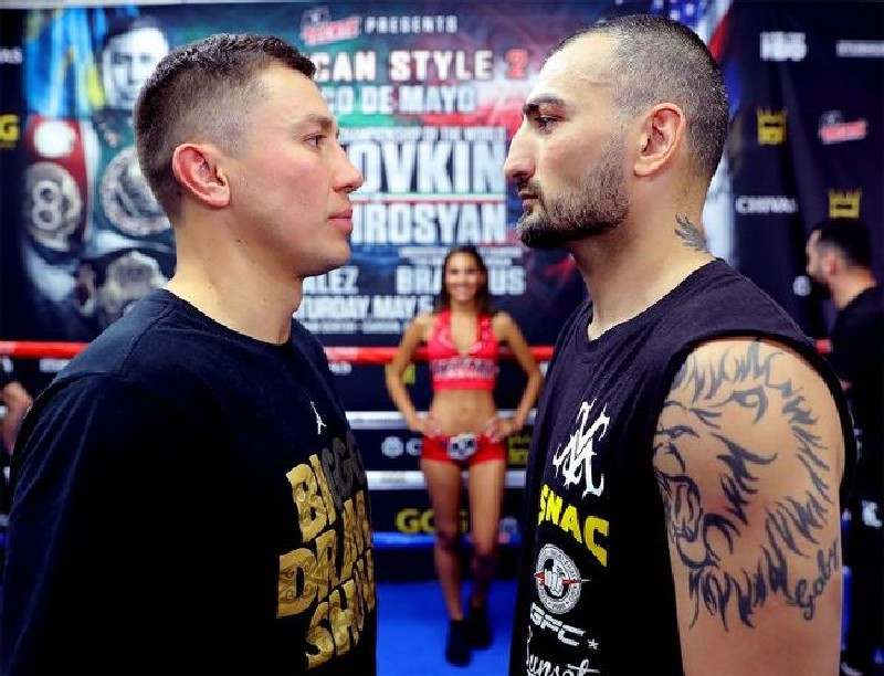 Дуэль взглядов: Головкин против МАРТИРОСЯНА.