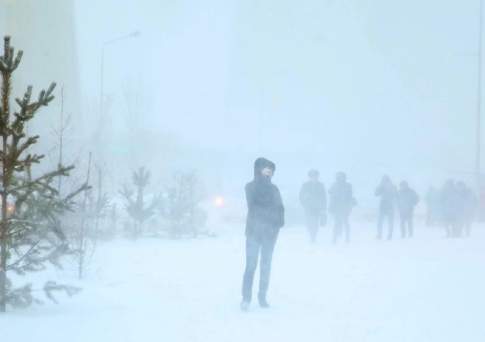 Штормовое предупреждение объявлено в 2-х областях Казахстана из-за морозов