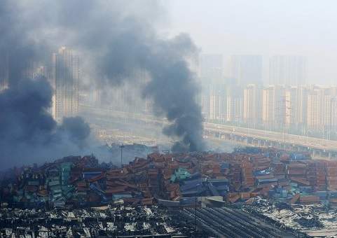 Новый взрыв прогремел на месте техногенной аварии в Тяньцзине