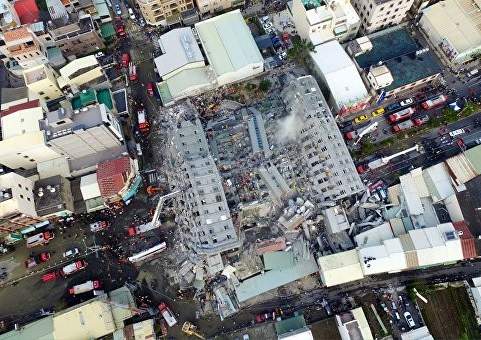 Жертвами землетрясения на Тайване стали 55 человек