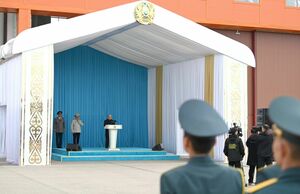 Глава государства принял участие в церемонии открытия авиабазы Национальной гвардии