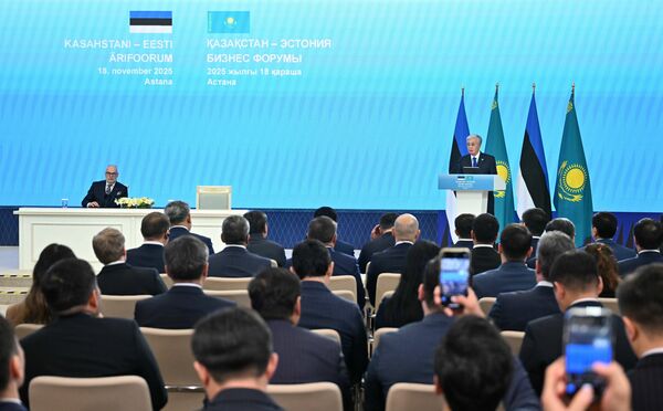 Касым-Жомарт Токаев и Алар Карис выступили на казахско-эстонском бизнес-форуме