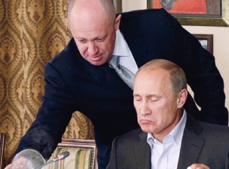 Глава российского Агентства интернет-исследований Евгений ПРИГОЖИН и президент РФ Владимир ПУТИН.
