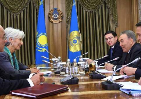 Назарбаев и Лагард обсудили основные направления сотрудничества между Казахстаном и МВФ