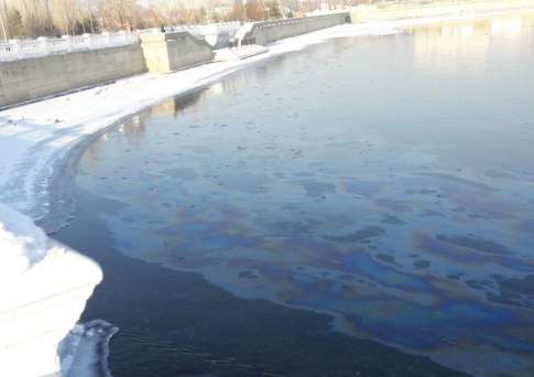 Картина маслом  в водах Иртыша