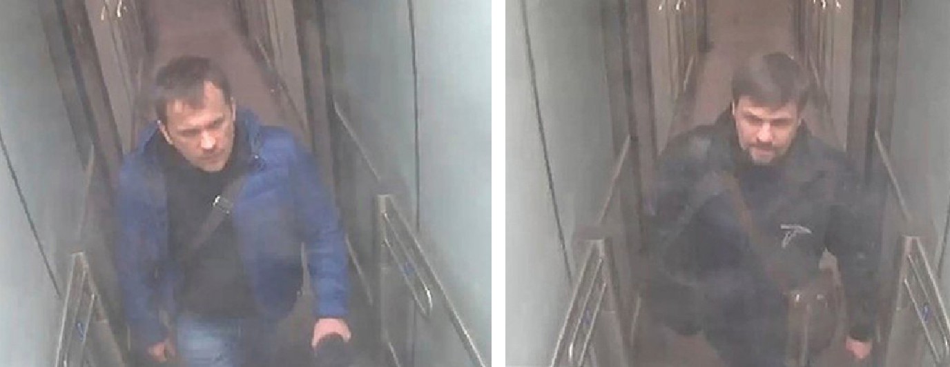 Подозреваемые британскими властями в отравлении СКРИПАЛЕЙ Александр ПЕТРОВ (на левом снимке) и Руслан БОШИРОВ.